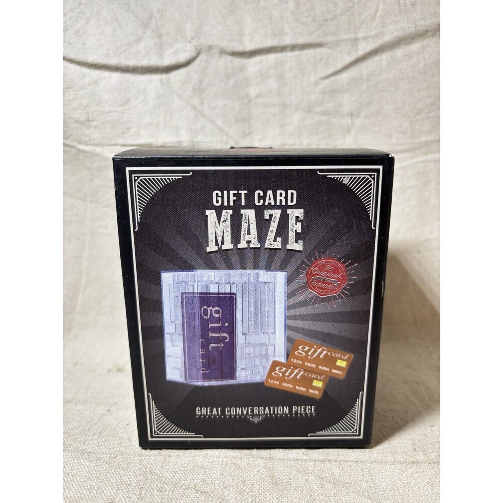 Gift Card Maze Puzzle - Lock Up A Gift Card! Joke Gift Brain Teaser NIB